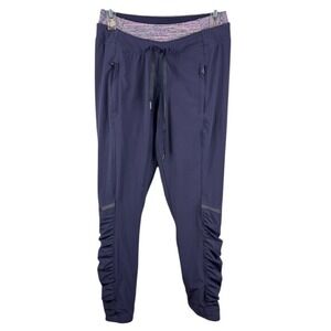 Lululemon Athletica Purple  Ruched Double Waist Jogger Pants Leggings Size 4